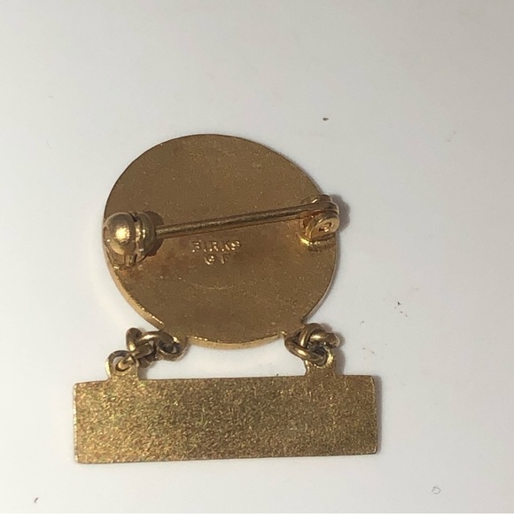 Vtg Birks Gold Filled Catholic Women’s League For God & Canada Enamel Pin 1” - Picture 2 of 3